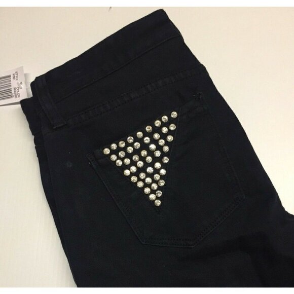 SL8 Denim Dark Blue Skinny Sequin Pants - Picture 5 of 12